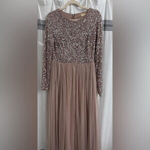 Sequin Long Sleeve Dress